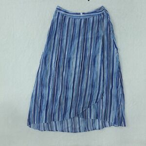 Tommy Bahama Divine Lines Maxi Skirt Size‎ 8 White/Blue Striped Rayon NWT $135